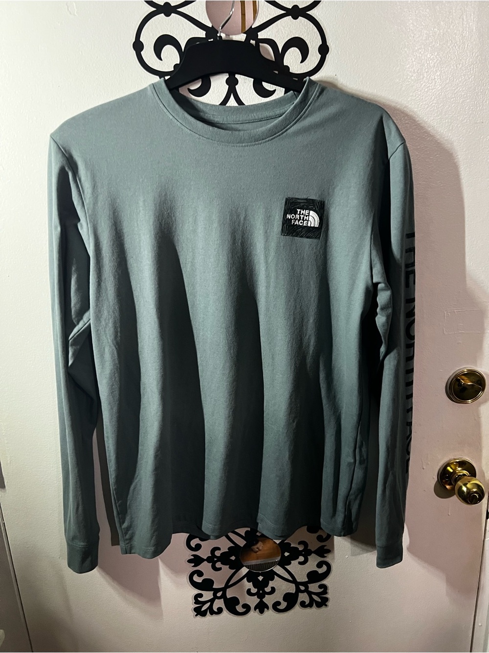 The North Face Long Sleeve Fine Alpine Equipment Graphic Tee Green Medium